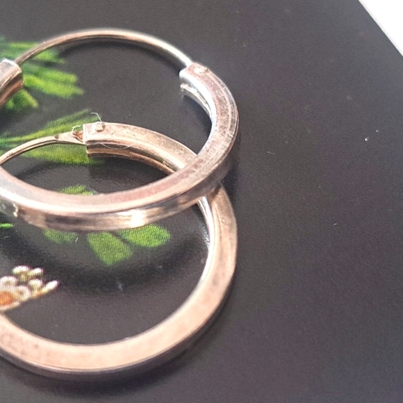 925 Sterling silver hoop earrings - Picture 2 of 8